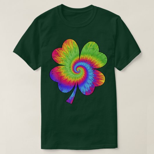 Irish Shamrock Tie Dye Happy St Patrick's Day Go L T-Shirt (Design vorne)
