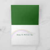 Irish Shamrock with Rainbow for St. Patrick's Day Karte (Innenseite)