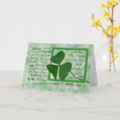 Irish Shamrock with Rainbow for St. Patrick's Day Karte (Gelbe Blume)