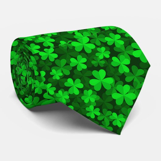 Irish Shamrocks Krawatte (Gerollt)