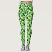 Irish Shamrocks St. Patrick's Day Leggings (Vorderseite)