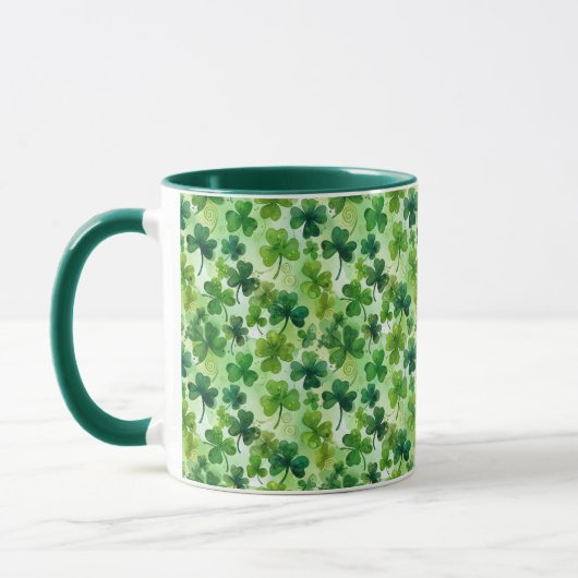 Irish Shamrocks St. Patrick's Day Tasse (Links)
