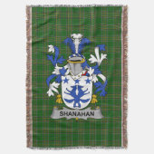 Irish Shanahan oder O_Shanahan Coat of Arms Family Decke (Vorderseite Vertikal)