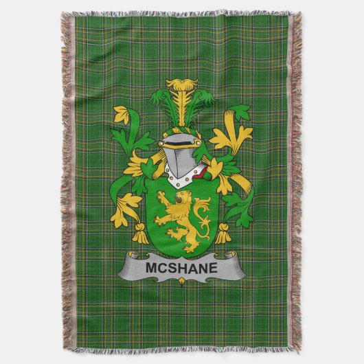 Irish Shane oder McShane Coat of Arms Familienwapp Decke (Vorderseite Vertikal)