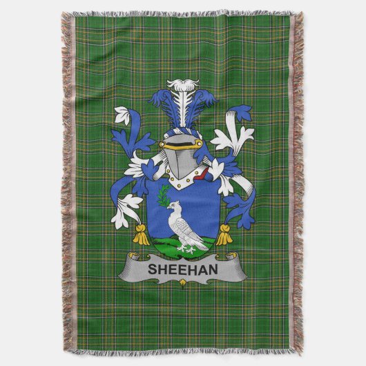 Irish Sheehan oder O_Sheehan Coat of Arms Family C Decke (Vorderseite Vertikal)