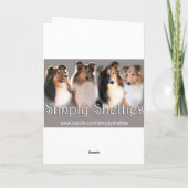 Irish Sheltie Card Feiertagskarte (Rückseite)