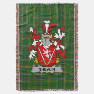 Irish Shevlin Coat of Arms Familienwappen Irland Decke