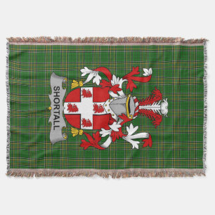 Irish Shortall Coat of Arms Familienwappen Irland Decke