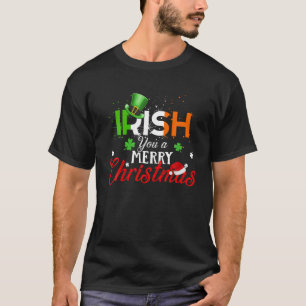 Irish Sie ein frohe Weihnachten Funny Irland Flag T-Shirt