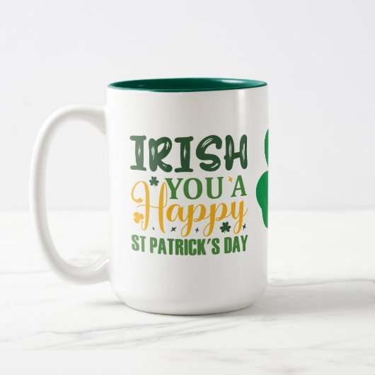 Irish Sie eine fröhliche St. Patricks Tag Tasse (Links)