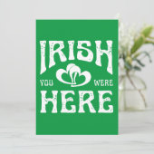 IRISH SIE WAREN HIER EINLADUNG (Stehend Vorderseite)