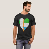 Irish Sierra Leonean Flag Herz T-Shirt (Vorne ganz)