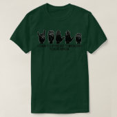 Irish Sign Language Deaf Hard Hearing Lip lesen T-Shirt (Design vorne)