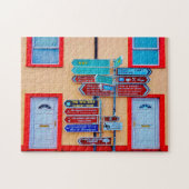 Irish Signpost Galway Irland. Puzzle (Horizontal)