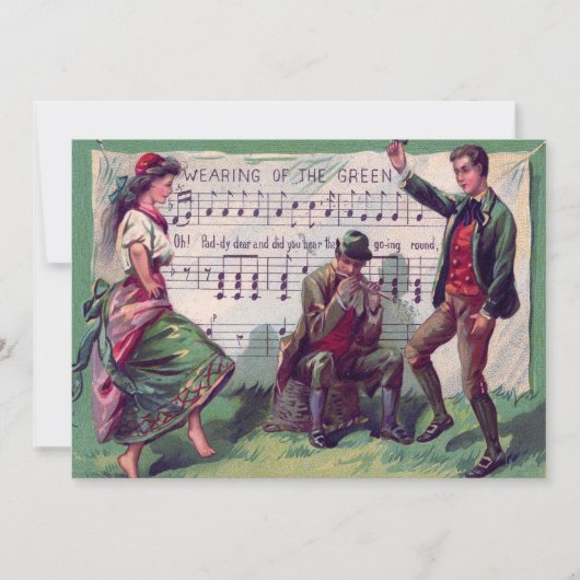 Irish Sinti und Roma Wearing of The Green Jig Einladung (Vorderseite)