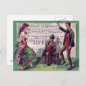 Irish Sinti und Roma Wearing of The Green Jig Postkarte (Vorne/Hinten)