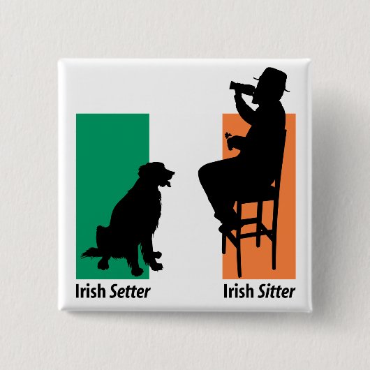 Irish Sitter Button (Vorderseite)