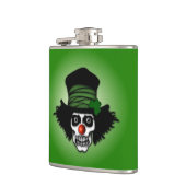Irish Skeleton Clown Green Flachmann (Links)