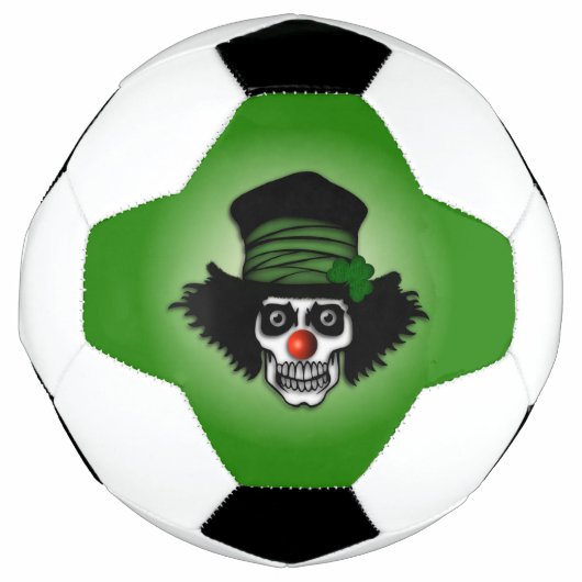 Irish Skeleton Clown Green Fußball (Vorderseite)