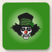 Irish Skeleton Clown Green Getränkeuntersetzer (Vorderseite)