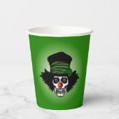 Irish Skeleton Clown Green Pappbecher (Rückseite)
