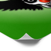 Irish Skeleton Clown Green Poster (Ecke)