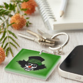Irish Skeleton Clown Green Schlüsselanhänger (Vorderseite rechts)