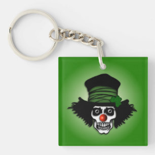 Irish Skeleton Clown Green Schlüsselanhänger
