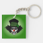 Irish Skeleton Clown Green Schlüsselanhänger (Rückseite)