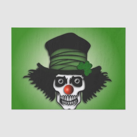 Irish Skeleton Clown Green Seidenpapier (Vorderseite)