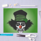 Irish Skeleton Clown Green Seidenpapier (Handwerk)