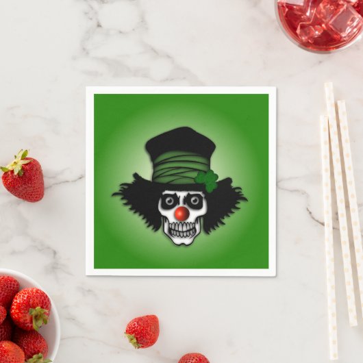 Irish Skeleton Clown Green Serviette (Beispiel)