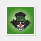 Irish Skeleton Clown Green Serviette (Vorderseite)