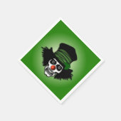 Irish Skeleton Clown Green Serviette (Ecke)