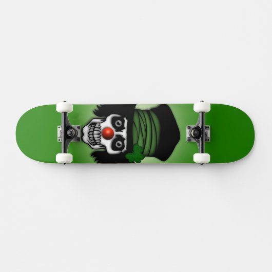 Irish Skeleton Clown Green Skateboard (Horizontal)