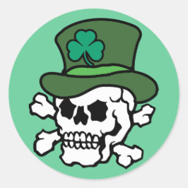 Irish Skull Runder Aufkleber