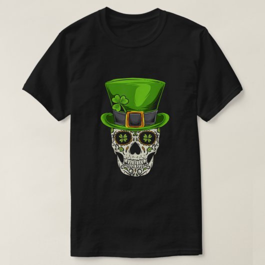 Irish Skull St Patrick T-Shirt (Design vorne)