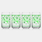 Irish Sláinte Lucky Shamrocks Design Personalized Dosenglas (Rechts)