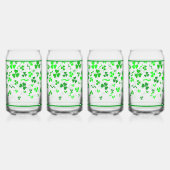Irish Sláinte Lucky Shamrocks Design Personalized Dosenglas (Links)