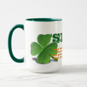 Irish Slainte mit Gedicht St. Patrick's Day Tasse (Links)