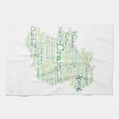Irish Slang Map Geschirrtuch (Horizontal)