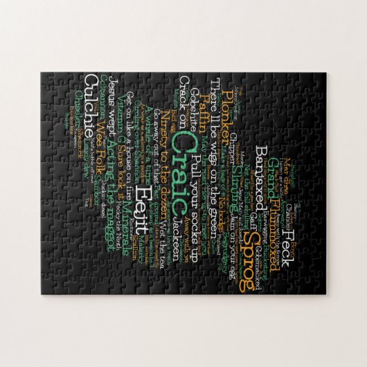 Irish Slang Map Jigsaw Puzzle (Horizontal)
