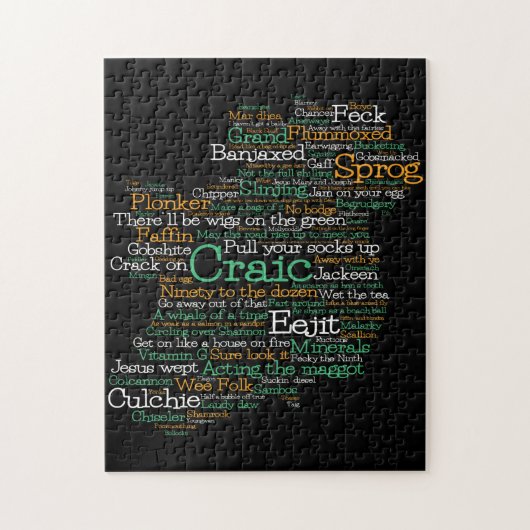 Irish Slang Map Jigsaw Puzzle (Vertikal)