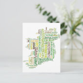 Irish Slang Map Postkarte (Stehend Vorderseite)