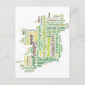 Irish Slang Map Postkarte (Vorderseite)