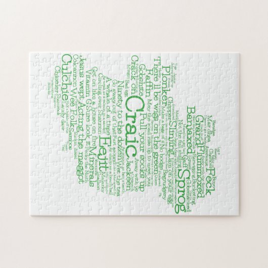 Irish Slang Word Art Map Jigsaw Puzzle (Horizontal)