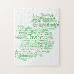 Irish Slang Word Art Map Jigsaw Puzzle