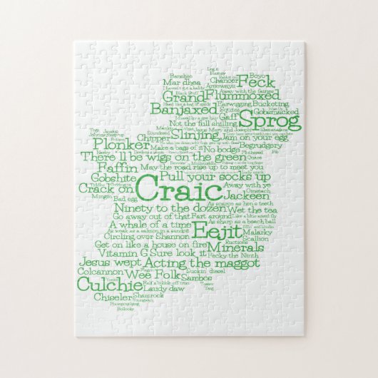 Irish Slang Word Art Map Jigsaw Puzzle (Vertikal)