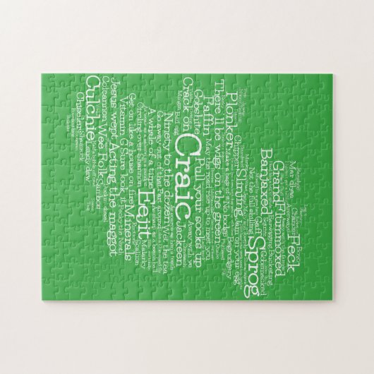 Irish Slang Word Art Map Jigsaw Puzzle (Horizontal)