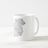 Irish Slang Word Art Map Kaffee Tasse (VorderseiteRechts)